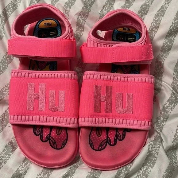 ADIDAS Pharrell x Adilette 2.0 RARE Sandal 'Hyper Pop' Pink Size 9 - Picture 13 of 15